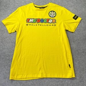VR46 Yellow Racing T-Shirt Mens XXL Bike Racing Italy